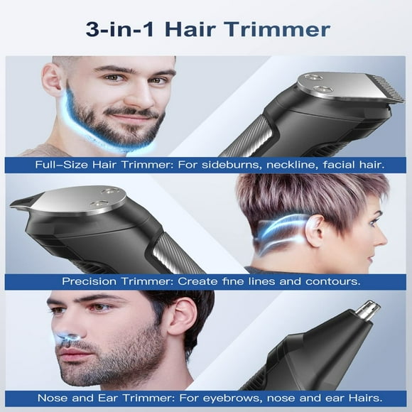HAOAN Beard Trimmer Hair Clipper for Men 13 Piece Men’s Grooming Kit with Cordless Rechargeable Hair & Nose Trimmer Electric Shaver Stainless Steel Blades for Painless Facial & Body H