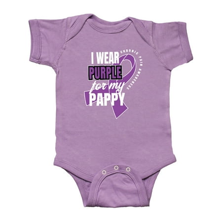 

Inktastic Chronic Pain I Wear Purple For My Pappy Gift Baby Boy or Baby Girl Bodysuit