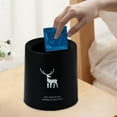 thumbnail image 3 of Deer Trash Can, Cute Animal Design Small Wastebasket for Desk, Bedroom & Office with "Put Trash Where It Belongs" Message, Decorative Bin Black, 3 of 6