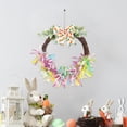 thumbnail image 3 of JEWELO Easter Colorful Confetti Wreath Artificial Hanging Spring Wreath with Bow for Front Door Home Window Wall Indoor Outdoor Decoration (Pink), 3 of 11