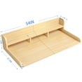 thumbnail image 2 of Wood 2-Tier Washer Dryer Countertop with Edge Rails, 54" W x 27.5" D Washer and Dryer Topper for Laundry Room Organization and Storage, Oak, 2 of 6