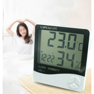 Smiledrive Thermometer Hygrometer Mini Digital Clock Temperature