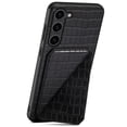 thumbnail image 5 of for Samsung Galaxy A16 (5G) Leather Phone Case Back Cover, Classic Croc-printed Check Crocodile Pattern Magnetic Foldable Hidden ID Credit Card Holder Slot, Kickstand Support, 5 of 8