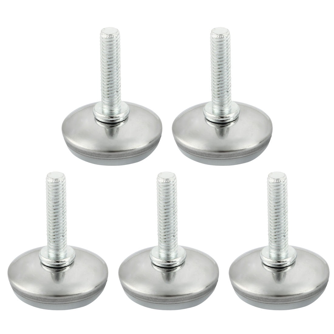 Unique Bargains 5 Pcs Antislip Plastic Round 25 mm Chair Foot Cover Table Furniture Leg Protector White