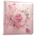 thumbnail image 2 of PU Leather Photo Album with Self-Adhesive Pages Scrapbook DIY Picture Holds 20+ Sheets Pink Rose Pattern, 2 of 9