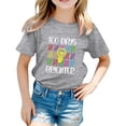 thumbnail image 2 of ZHOGXU Kids Girls Boys T Shirts Short Sleeve Crew Neck Back To School Letter Print Loose Fit Comfortable Top Tees For Casual Daily Wear,Grey,6-7 Years, 2 of 4
