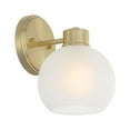 thumbnail image 2 of Westinghouse Lighting 6127600 Dorney One Light Wall Fixture, Champagne Brass & Frosted Glass, 2 of 7