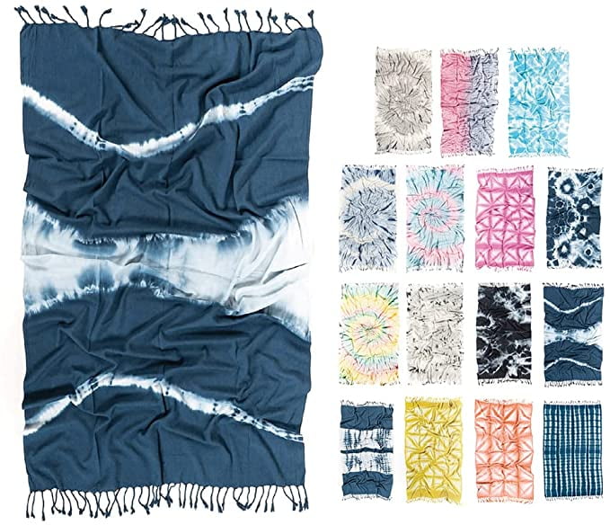 100% Cotton Soft Batik Tie Dye Sienna Bath Beach Pool Turkish Towel 67"x35" 
