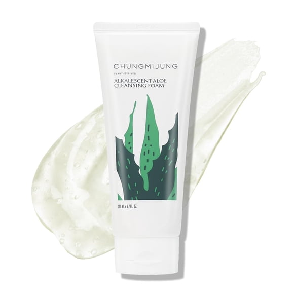CHUNGMIJUNG Espuma limpiadora de aloe alcalescente Espuma de limpieza profunda Removedor de puntos negros Cocoato de potasio ligeramente alcalino Todo tipo de piel Cuidado de la piel coreano 6.7 fl.oz