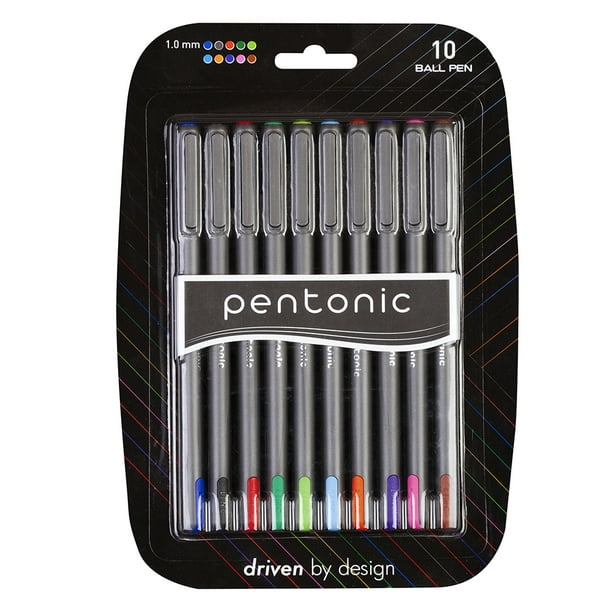 Bolígrafo Pentonic Ball Pen 1.0 mm Blíster con 10 Piezas colores surtidos