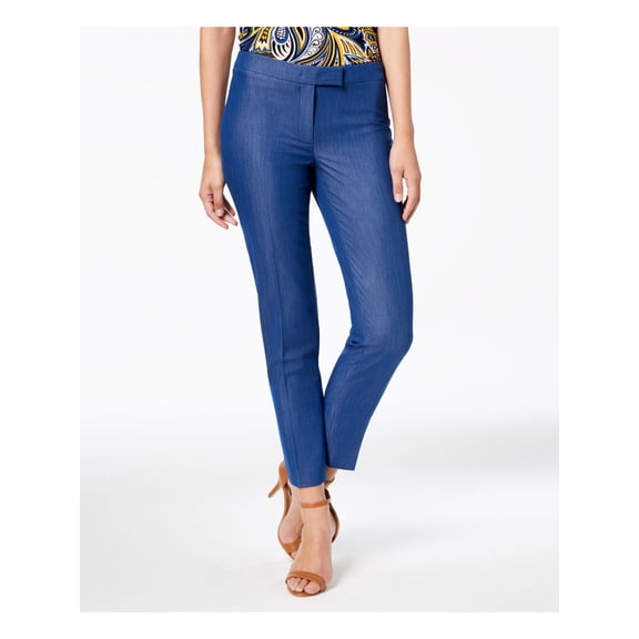 ANNE KLEIN Womens Blue Denim Bowie Pants 2