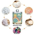 thumbnail image 6 of Yayeee 4 Pack Qtip Holder Bathroom Cotton Swab Canister with Lid Clear Dispenser Set, Retro Beige Rainbow, 6 of 6