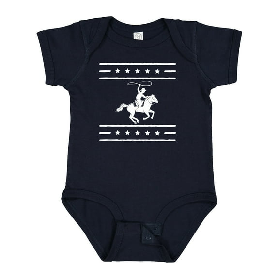 Inktastic Cowboy Silhouette Team Roping Rodeo Boys or Girls Baby Bodysuit