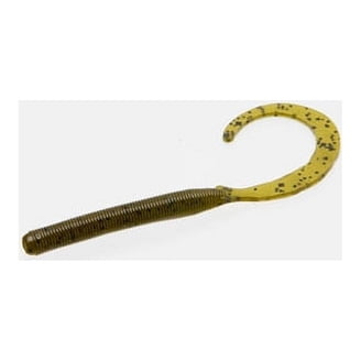 blue worm with yellow tail zoom fishing lure Ol Monster soft to the touch (for the extra action needed to pull that reluctant money fish) and salt Zoom Trick Worm Bait 6-1/4in