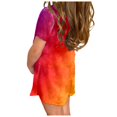 thumbnail image 3 of Hiijoy Big Girls Tie Dye Outfits Short Sleeve T Shirt Shorts Clothes Set, Sizes 13-14Y, 3 of 5