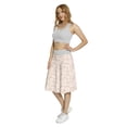 thumbnail image 3 of Women's Cream Romantic Japanese Wildflowers A-line Printed Skirt Casual Wear, 2XL, Pale Pink Cream, by Ambesonne, 3 of 6