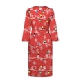 thumbnail image 4 of Yuyamidu Colorful Light Robe for Women Snowflake Long Sleeve Gowns Sleepwear Size L Christmas Robes for Spa Womens Pajamas Red V-Neck Bathrobe for Sleeping, 4 of 7