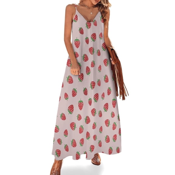 Strawberry Sleeveless Dress Loose Women's Dress Dresses Luxury Evening Dresses