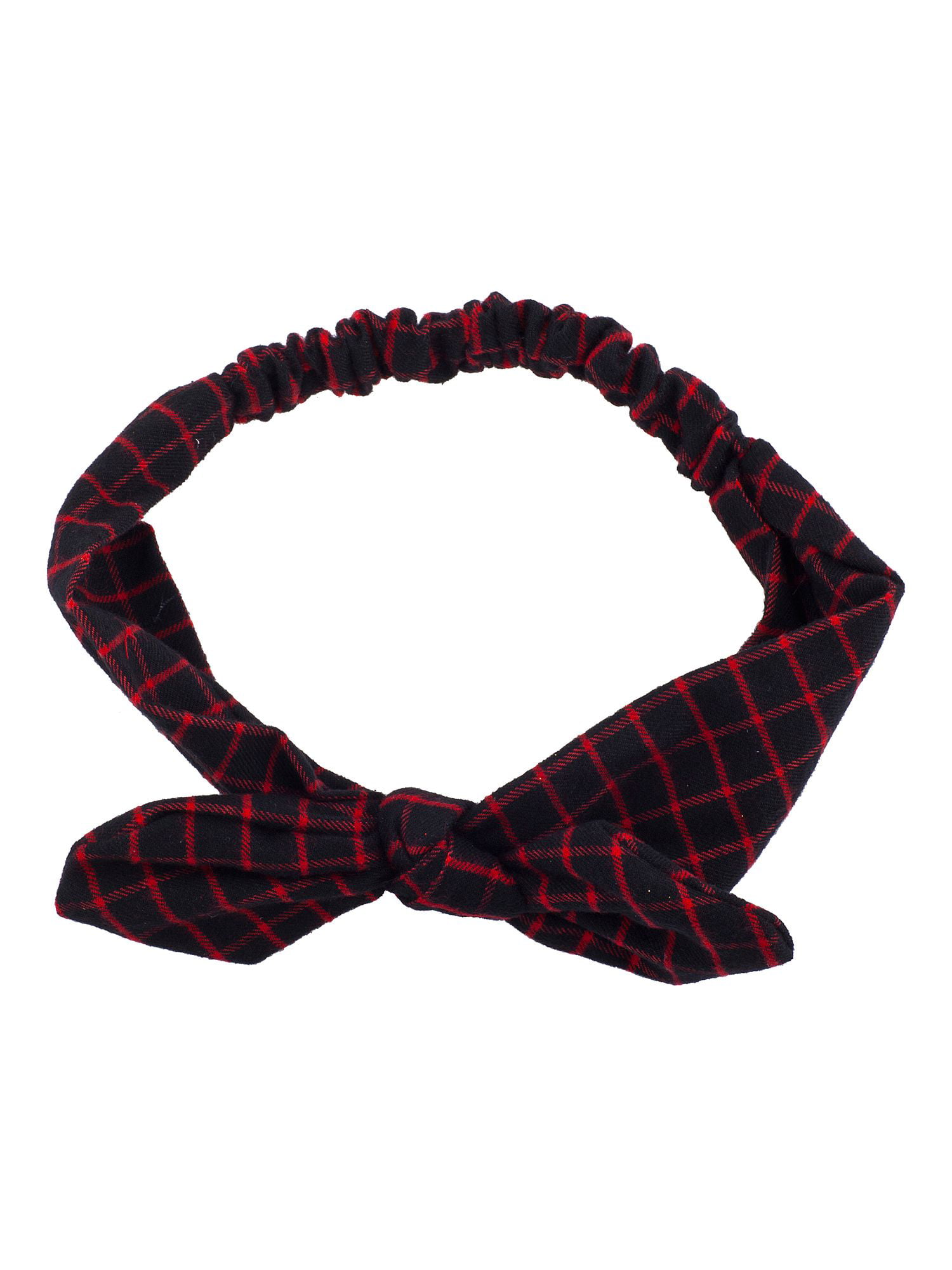 Red & Black Print Red and Black Wavy Patterned Headband Twist Knot Headband