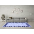 thumbnail image 3 of Ahgly Company Indoor Round Persian Blue Traditional Area Rugs, 7' Round, 3 of 4