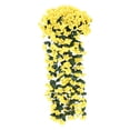 thumbnail image 2 of Guirnalda colgante de flores artificiales de violeta con orquídeas de seda, ramo decorativo reutilizable para bodas, hogar, jardín y decoración de eventos., 2 of 6