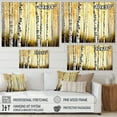 thumbnail image 4 of Designart Golden Birch Trees Forest II Canvas Wall Art, 4 of 5
