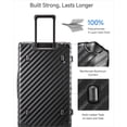 thumbnail image 5 of 30inch Trunk Style Extra Large Expandable Luggage, Polycarbonate TSA Approved Spinner Suitcase, Black, 5 of 15