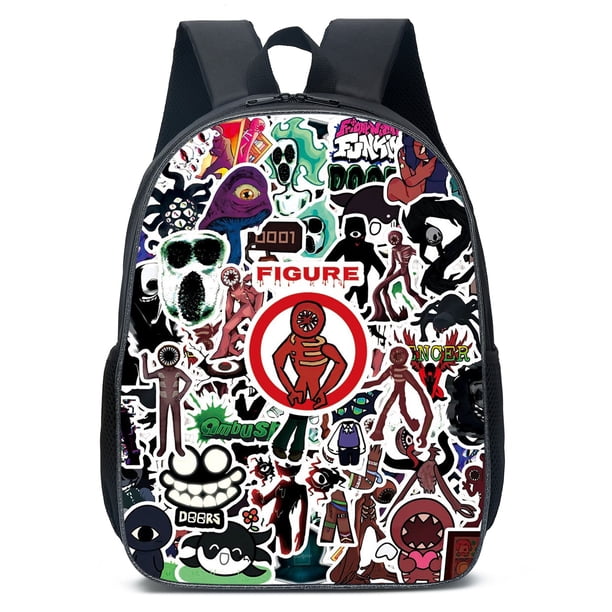 Doors Roblox figura Escape de la puerta mochila escolar estudiantes de escuela primaria y secundaria mochila de Anime de dibujos animados bolso de hombro