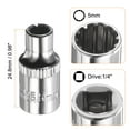 thumbnail image 2 of Uxcell 12 Points Socket 1/4" Drive 5mm Metric Shallow Impact Socket, 2 of 7