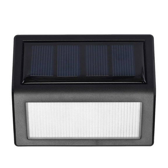 2Pcs Outdoor Solar Powered Step Lights Deck Lights Stair Lights Waterproof Outdoor Security Lighting for Yard Fences Patio Paths Walkway Garden (Warm White)