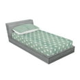 thumbnail image 2 of Ambesonne Abstract Fitted Sheet & Pillow Sham Set, Classic Style Stars, Twin, Green Grey, 2 of 2