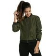 thumbnail image 5 of Zeagoo Women's Bomber Jacket Casual Coat Zip Up Spring Fall Clothes with Pockets, 5 of 9