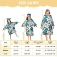 thumbnail image 3 of Dailycode Wearable Blanket Hoodie Oversized Sherpa Flannel Blankets with Pocket for 3-14 Year Old Cartoon Dinosaur with Bike, 3 of 7