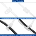 thumbnail image 4 of Uxcell 75Pcs Magnetic Zip Tie Mount with Cable Zip Ties and Tapping Screw,White, 4 of 6
