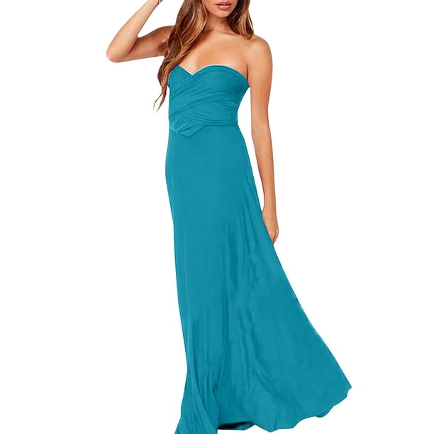 Gibobby Vestido de fiesta para mujer Multi Wear Multi Rope Backless Sexy vendaje vestido túnica cóctel fiesta vestido de color sólido(H,G)