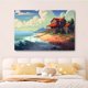 thumbnail image 2 of Póster de lienzo de una casa de madera junto al mar, decoración de dormitorio, paisaje deportivo, decoración de oficina, regalo, estilo marco, 16 x 24 pulgadas (40 x 60 cm), 2 of 8