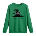 thumbnail image 1 of Moda mujer cuello redondo Casual manga larga Halloween impreso sudadera Tops blusa Pompotops FGAJ6497, 1 of 4