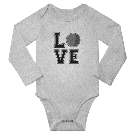 

Tennis Love Funny Baby Long Sleeve Jumpsuit Boy Girl Unisex (Gray 18-24M)
