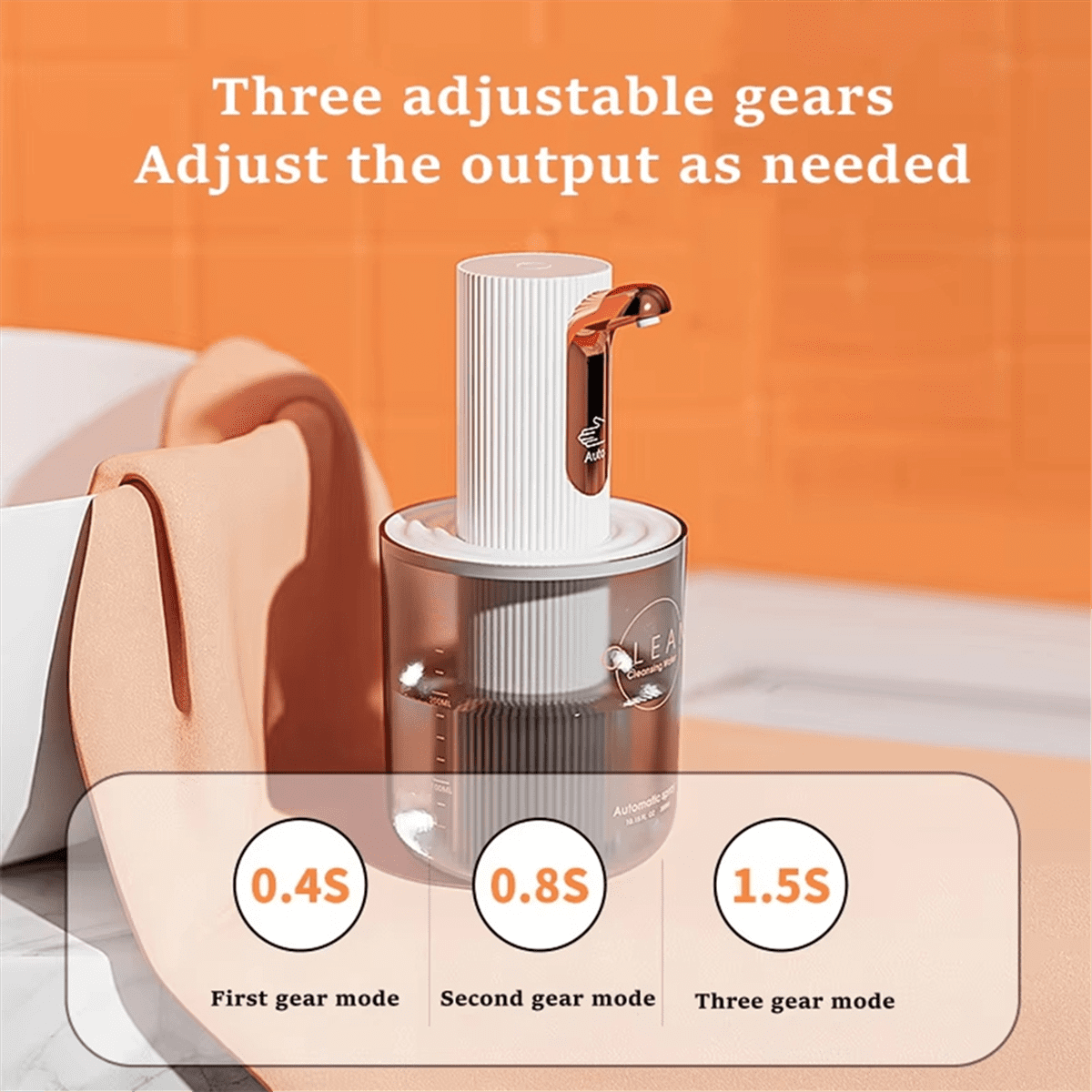 Luxury Automatic Foam Soap Dispenser - Smart USB- Bathroom Accessory with High-Quality ABS, 150-200ml Capacity B