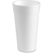 Angle View: 1PK-Genuine Joe Styrofoam Cup, Hot/Cold, 24 fl oz, White, 300 Cups