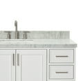 thumbnail image 4 of Ariel Stafford 55 Inch Single Rectangle Sink Vanity With Carrara White Marble Countertop W/1.5" Edge In White, 4 of 11