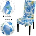 thumbnail image 4 of Chair Covers for Dining Chairs Set of 4 Blue Leaves Chair Protectors Covers Seat Covers for Dining Chairs for Dining Room Hotel Kitchen, 4 of 6
