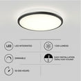 thumbnail image 4 of Artika Modern LED 13 In. Flush Mount Ceiling Light Fixture, Matte Black, 4 of 8