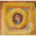 thumbnail image 2 of Pierre-Auguste Renoir 21x20 Black Ornate Framed Double Matted Museum Art Print Titled: Claude Renoir in Medallion (1908), 2 of 5