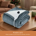 thumbnail image 7 of U by Bedsure Electric Blanket Heated Full - Soft Ribbed Flannel Heated Blanket, Fast Heating Electric Throw with 6 Heating Levels & 4 Time Settings, 3 Hours Auto-Off, Grey, 7 of 7
