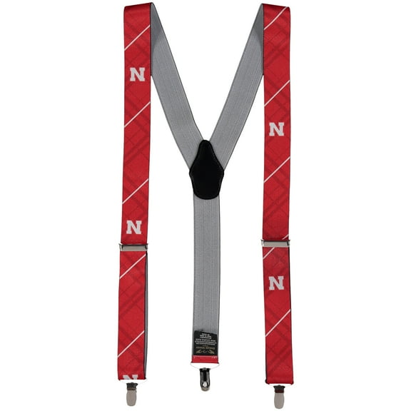 Men's Red Nebraska Huskers Suspenders