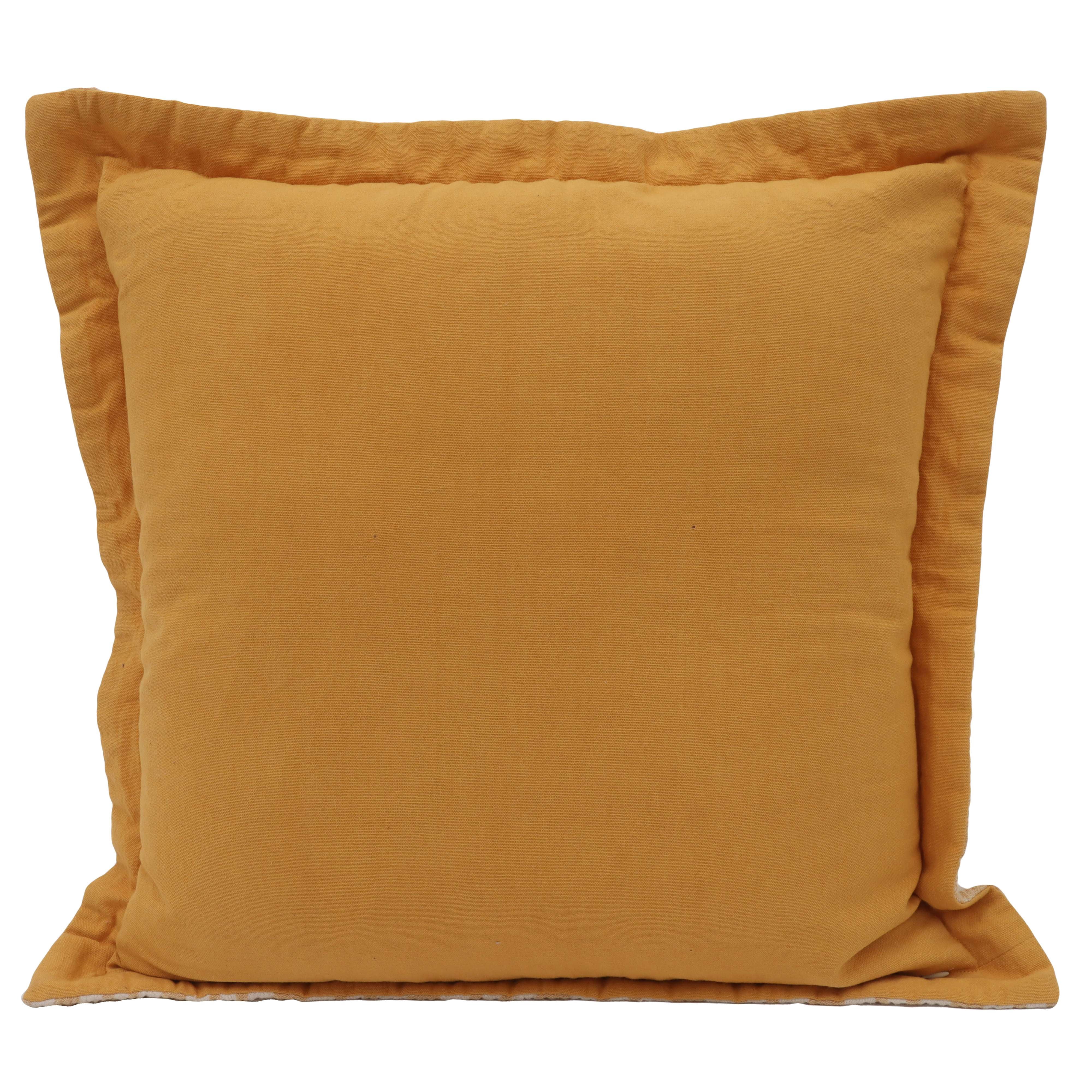 Better Homes & Gardens 20 in x 20 in Yellow Gauze Stripe Throw Pillow