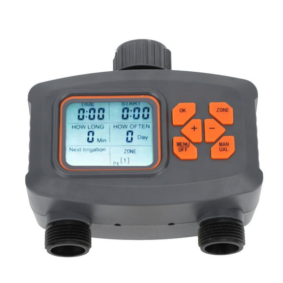 Water Timer, Manual Watering 2 Zone Sprinkler Timer Rain Sensor Timer for Yard