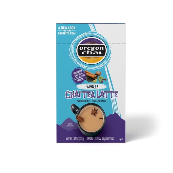Oregon Chai Vanilla Dry Chai Latte Mix, 8 Count (Pack of 1)