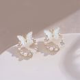 thumbnail image 4 of Hearth & Gear Earrings For Women Design Sense Earrings Advanced Sense Tea Gentle Earrings Light Earrings For Women Valentine Earrings for Girls Pearl Hoops Earrings Earrings for Girls Ears Hoop, 4 of 7